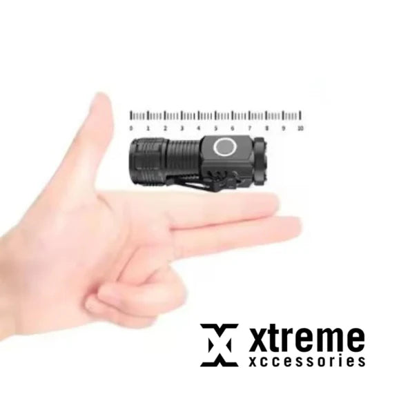 Torch 3x Led Mini Super Bright Rechargeable Flashlight USB 5000 Lumens Magnetic